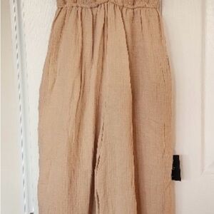 Lulus Daniyah Smocked Flutter Sleeve Wide-leg jumpsuit